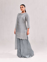 Cutdana Pearl Crushed Garara Pant Suit Set